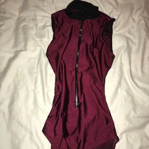 Natalie zip scuba-style leotard AS